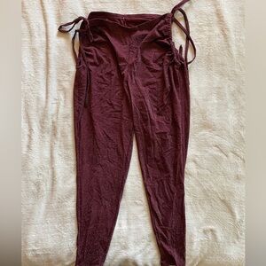 Savage X Fenty, 3X, Sleep & Shine leggings, side tie, red cocoa